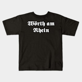 Wörth am Rhein written with gothic font Kids T-Shirt